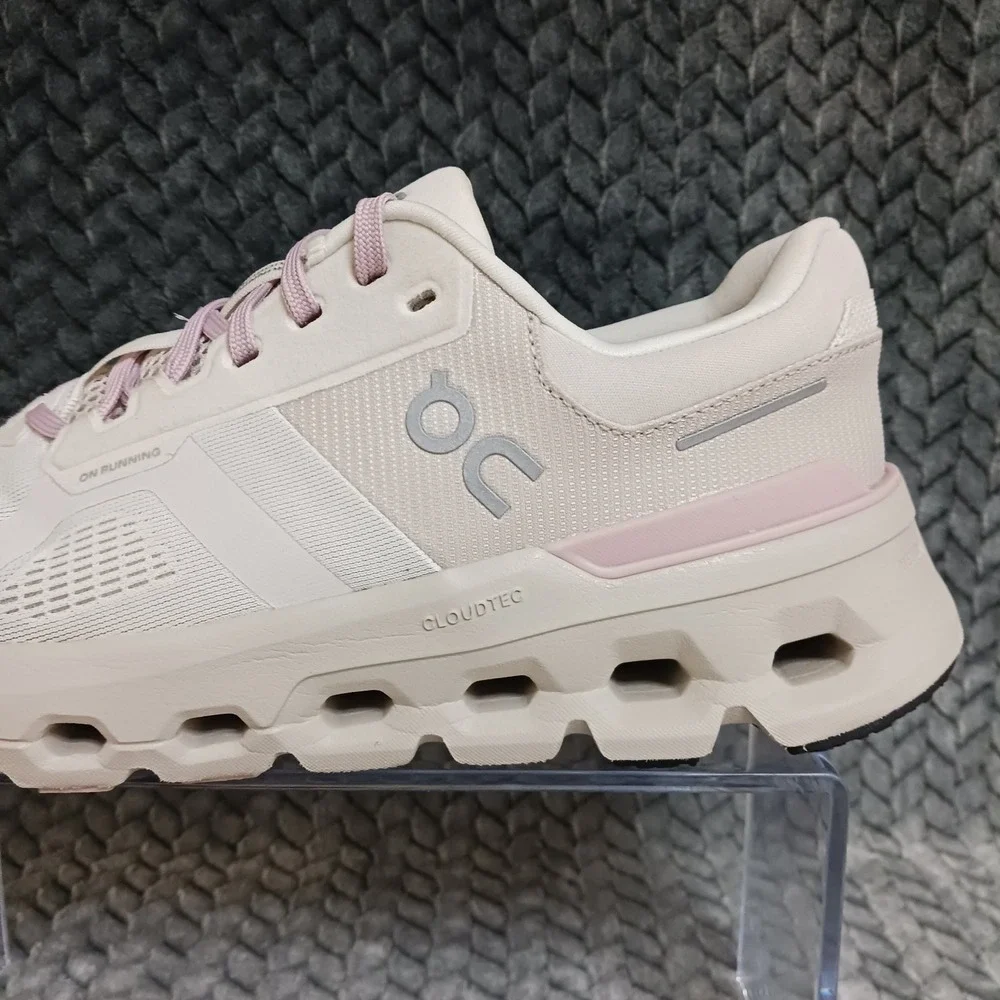 Once We Were Warriors Women's Athletic Trainers in White and Light Pink